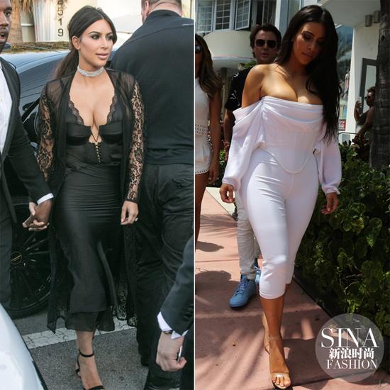 沒(méi)有孕肚的金-卡戴珊也會(huì)高級(jí)的秀性感，偶爾還扮個(gè)小清新