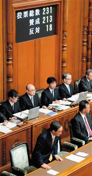 27日，日本國會參議院公布新建“國家安全保障會議”法案投票結(jié)果。