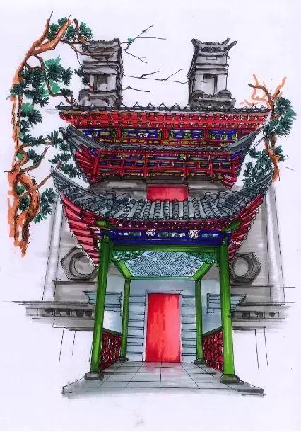 明艷的紅、生機的綠、深沉的藍、古樸的灰，足見博雅樓的獨特韻味。