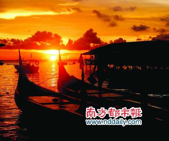 馬布村的日落。