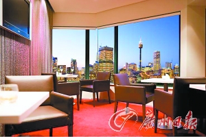 酒店客房一景。