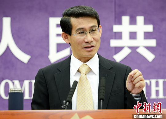 10月17日，中國商務(wù)部舉行例行發(fā)布會，介紹1-9月中國商務(wù)運行情況。圖為商務(wù)部新聞發(fā)言人沈丹陽。