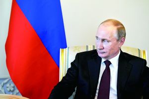 普京時隔10天來首次公開露面，3月16日，他在圣彼得堡會見吉爾吉斯斯坦總統(tǒng)阿坦巴耶夫。